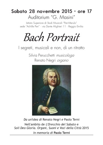 Locandina con ritratto Bach Portrait