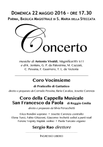 Parma - Steccata 22 maggio 2016 Magnificat 2 cori – LOCANDINA